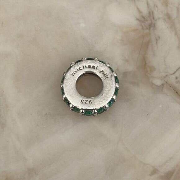 Michael Hill 925 Sterling Silver Emerald Charm Bead - Picture 2 of 3
